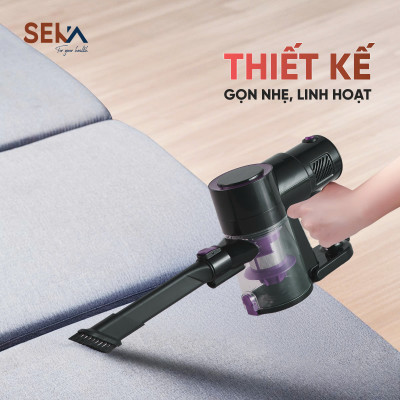 Máy Hút Bụi Cầm Tay SEKA SK-09MAX PLUS Nâng Cấp Toàn Diện, Hút Bụi Lau Sàn, Tự Động Làm Sạch Con Lăn - Hàng Chính Hãng