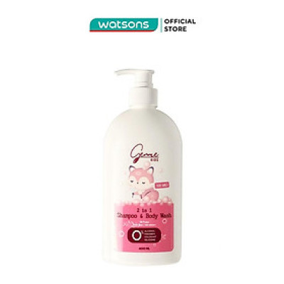 Dầu Tắm Gội Toàn Thân Gennie Kids 2in1 Cho Bé Gái 400ml