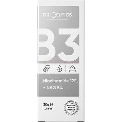 Tinh chất DrCeutics Niacinamide 12% + NAG 5% giúp cải thiện da xỉn màu và thu nhỏ lỗ chân lông (30g) - Hàng chính hãng