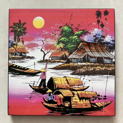 Tranh sơn mài - ĐỒNG QUÊ VIỆT NAM -hàng xuất khẩu nhiều mẫu