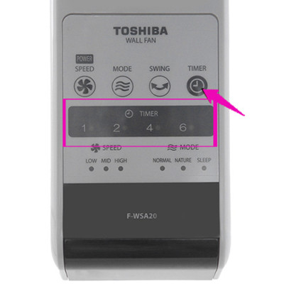 Quạt Treo Tường Toshiba F-WSA20(H)VN (55W) - Xám - Hàng chính hãng