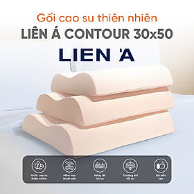 Gối Cao Su Liên Á Contour LAGC3050 (30 x 50 cm) - Trắng