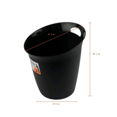 Thùng rác văn phòng tròn 5.5 lít, màu sắc với gam màu tối giản cho không gian thêm phần sang trọng - nội địa Nhật Bản 