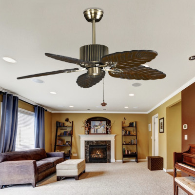 quạt trần cánh lá trang trí 52KSP - 257