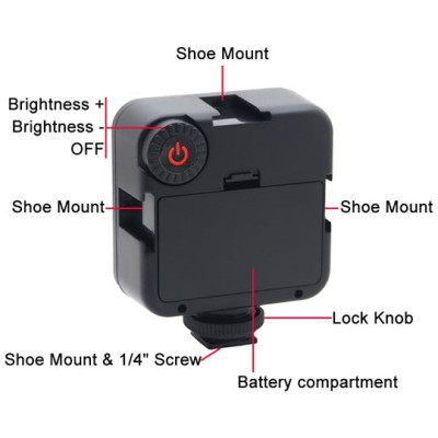 Đèn 49 LED Trợ Sáng Chụp Ảnh, Quay Phim Cho Máy Ảnh, Điện Thoại - Hàng Nhập Khẩu