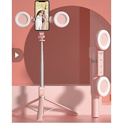 Gậy selfie chụp ảnh, livestream quay video, có 2 đèn fill light, tự sướng du lịch, điều khiển từ xa 10 mét lướt tiktok, ứng dụng mạng xã hội - Hàng chính hãng