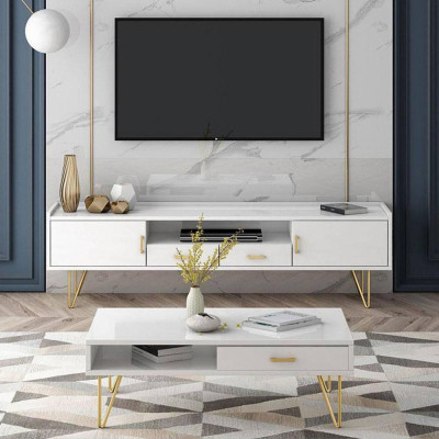 [Trả góp 0%] Kệ Tivi Davide trắng IBIE nhiều tùy chọn