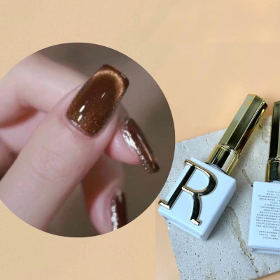 Sơn Mắt Mèo Nâu Thạch Kim Cương CR Đậm Mướt Cao Cấp Chai 15ml Làm Nail, Sơn Gel Tông Mắt Mèo Nâu trà sữa Đậm Đặc, Bền Màu Siêu Xinh Nữ Women