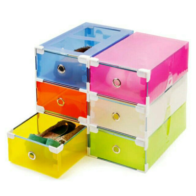 Bộ 5 Hộp Giày Trong Suốt Dạng Ngăn Kéo Viền Khung Kim Loại Hando ( 5 màu ngẫu nhiên )