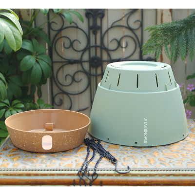 Chậu treo tự tưới Monrovia cho cây trong nhà và ngoài trời có móc treo sắt, decor không gian sống