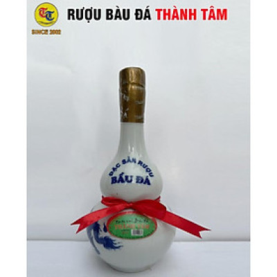 Đặc Sản Bình Định - Rượu Bàu Đá Thành Tâm Hồ Lô Đậu Xanh (Màu hồng) 350ml - OCOP 3 Sao