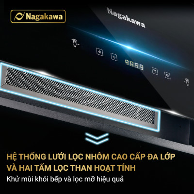 Máy hút mùi kính cao cấp Leap Motion Nagakawa NAG1854-70VM( 70cm) - Hàng chính hãng