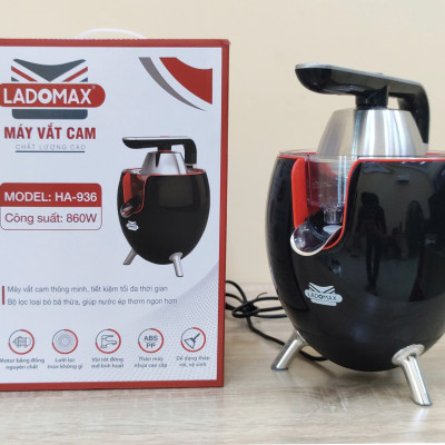 Máy vắt cam công suất lớn Ladomax - Công suất 860W - moto đồng - có linh kiện thay - Màu đen - Hàng chính hãng