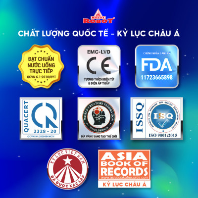 Máy Lọc Nước ROBOT CLASSY PRO 3410W-UR 2 Màng Lọc R.O + UF Màn Hình LCD - Hàng Chính Hãng