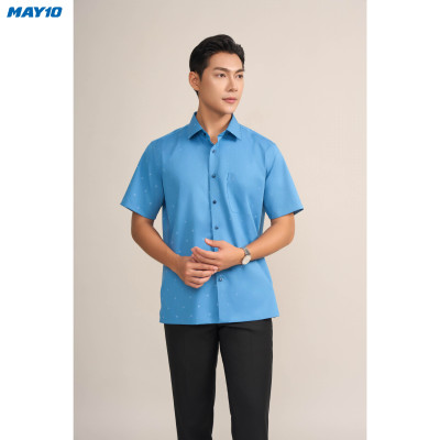 Sơ mi nam cộc tay May10 form RegularFit mã 010124196ONGB AH392