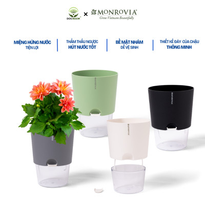 Chậu tự tưới A712 Monrovia thông minh, tiện lợi, trang trí không gian trong nhà, nhiều màu sắc