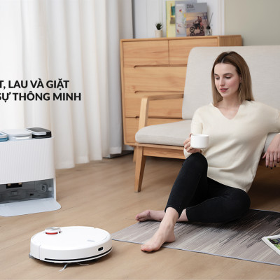 Robot hút bụi lau nhà tự động thông minh Lydsto W3 lức hút 5000Pa diện tích hoạt động 200m2 - Hàng chính hãng