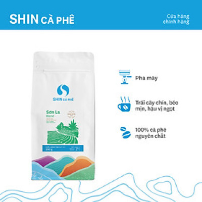 Cà phê Espresso Sơn La Blend - SHIN Cà Phê - Cà phê đặc sản - Gói 250g