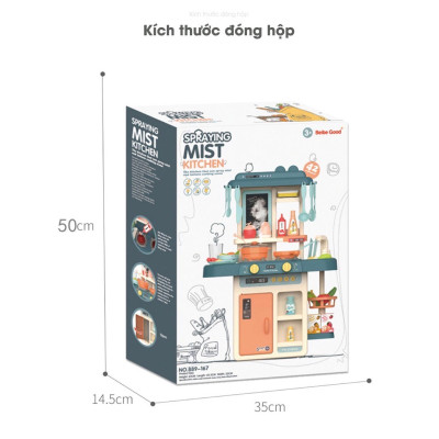 Bộ đồ chơi nhà bếp Toys House nấu nướng, có vòi nước và bảng vẽ, hướng nghiệp cho bé từ 3 tới 8 tuổi