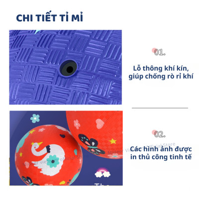 Bóng cao su, banh cho bé Mideer Playround Ball, Bóng hơi đồ chơi vận động cho bé 1,2,3,4 tuổi