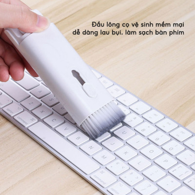 Bộ Dụng Cụ Vệ Sinh Tai Nghe, Bàn Phím, Máy Tính Đa Năng 7 Trong 1, Nhỏ Gọn, Tiện Lợi , Bộ Vệ Sinh Laptop Đa Năng 7 in 1 7in1 Cao Cấp Vệ Sinh Tai Nghe, Điện Thoại, Màn Hình, Máy ảnh Nhựa Abs Cao Cấp Dùng Cho / Airpods / iPhone / iPad - Hàng Nhập Khẩu