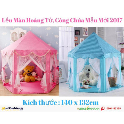 Lều Công Chúa DORON Cho Bé Kiểu Dáng Lục Giác Hàn Quốc Có Rèm Che