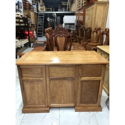 Bàn Làm Việc Gỗ Gõ Đỏ 1M2 ( Tặng Ghế )