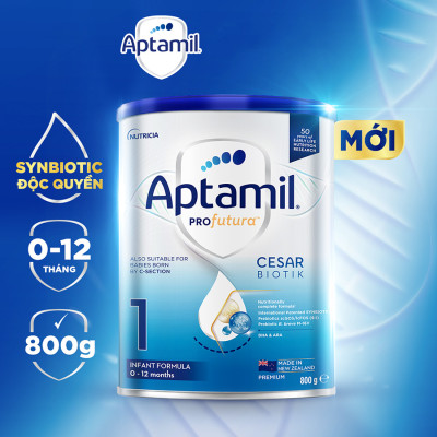 Sản phẩm dinh dưỡng công thức Aptamil Profutura Cesarbiotik 1 Infant Formula (Dành cho trẻ từ 0 - 12 tháng tuổi) - 800g