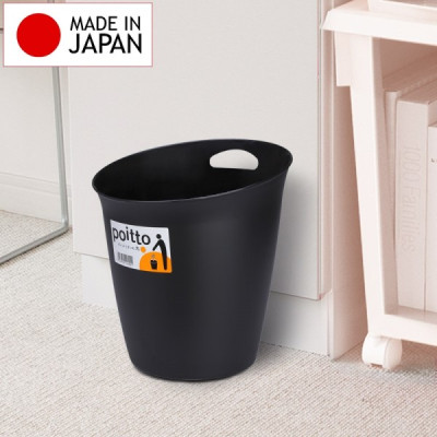 Thùng rác văn phòng tròn 5.5 lít, màu sắc với gam màu tối giản cho không gian thêm phần sang trọng - nội địa Nhật Bản 