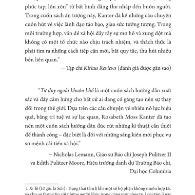 Tư Duy Ngoài Khuôn Khổ - Lãnh Đạo Tiến Bộ, Đổi Mới Thế Hệ