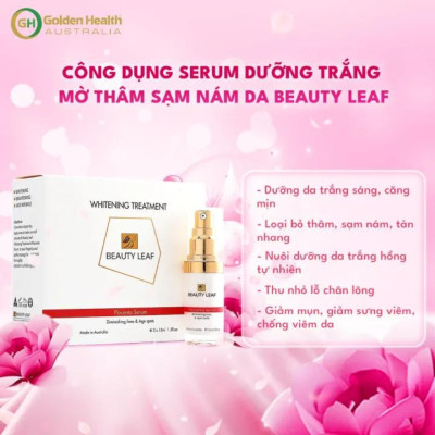 Tinh Chất Serum Dưỡng Trắng Da Nhau Thai Cừu Giúp Làm Mờ Thâm,Nám,Tàn Nhang,Ngăn Ngừa Lão Hóa,Cung Cấp Vitamin Và Dưỡng Chất Nuôi Dưỡng Da Trắng Hồng Beauty Leaf 15ml - Nhập khẩu chính ngạch từ Úc