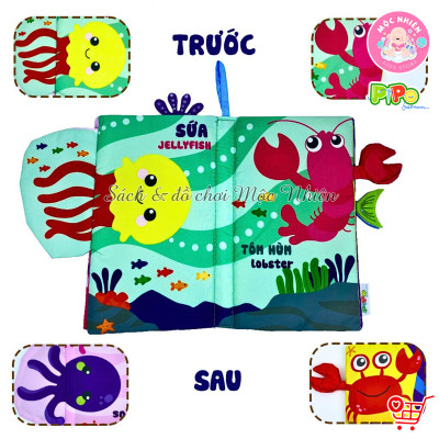 Đồ Chơi Giáo Dục Sớm Sách Vải Tương Tác Song Ngữ - Đoán Đuôi Con Vật - Pipo Vietnam