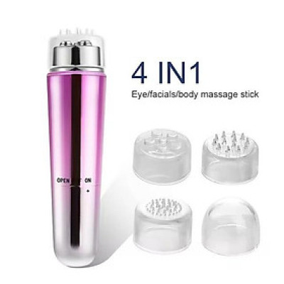 Máy Massage Mặt 4in1 Làm Đẹp Hấp Thụ Và Làm Săn Chắc Da Giảm Nếp Nhăn Mới 2024 (Có Pin Sẵn)