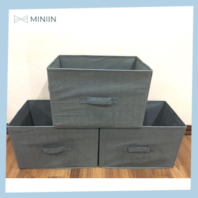 Combo 3 Hộp Vải Đựng Đồ Dùng Đa Năng – Túi Vải Thụy Điển Không Nắp Bộ 3 Chiếc Sang Trọng, Đẳng Cấp - Tiện Ích - Hàng Chính Hãng MINIIN