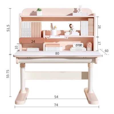 Bộ bàn ghế học sinh thông minh chống cận điều chỉnh cao thấp tay quay Juno sofa CTIRSP100 kèm đèn ngang 100cm 