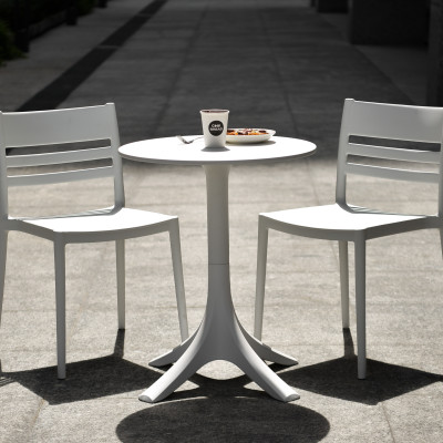 Ghế nhựa đúc nguyên khối Nord, ghế nhựa tựa lưng sân vườn, ghế nhựa đúc cafe ngoài trời cao cấp nhiều màu