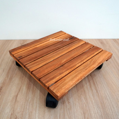 Đôn Chậu Cây Cảnh Có Bánh Xe Cỡ Lớn 35Cm Thích Hợp Đặt Chậu Cây Trong Nhà Thuận Tiện Di Chuyển Màu Vàng