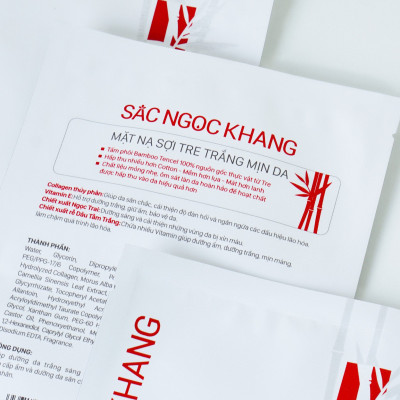 Mặt nạ sợi tre Sắc Ngọc Khang trắng mịn da