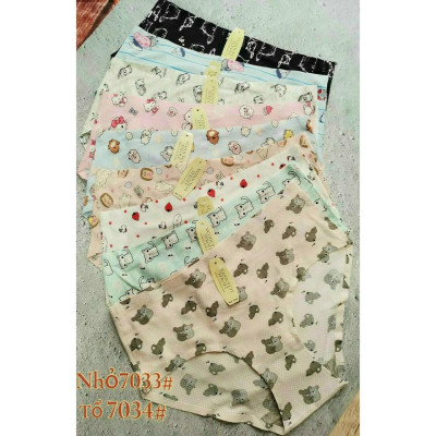 Combo 10 quần lót su hoa thông hơi họa tiết (từ 40kg-60kg )