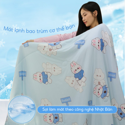 [CHĂN HÈ MÁT LẠNH] Mền lạnh I Cool Advance NIN House NM8029 1m6x2m1 | Chần Ice Silk lạnh như tencel