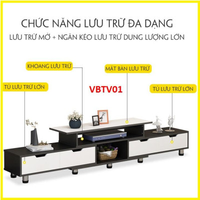 Kệ Tivi Hiện Đại cho phòng khách VBTV01 - Nội thất lắp ráp Viendong Adv