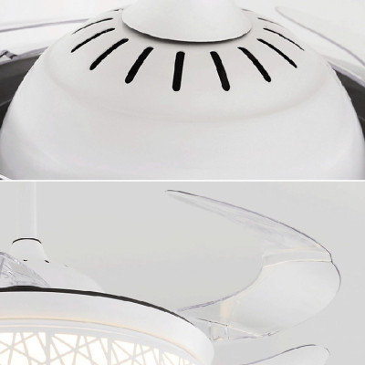 Quạt trần có đèn tranh trí cánh cụp cánh xòe với phong cách hiện đại F11