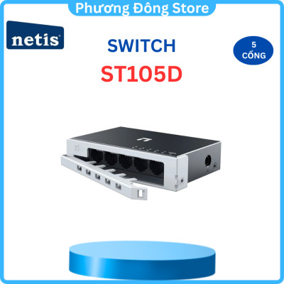 Bộ Chia Mạng NETIS Nhanh 5 - 8 Cổng 10/100 Mbps ST105D - ST108D bảo hành 24 tháng - Hàng chính hãng