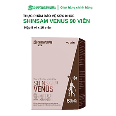 [Hộp 90 Viên] Viên uống SHINSAM VENUS Hỗ trợ tăng độ đàn hồi cho da, giúp sáng da, làm đẹp da, giảm nhăn da, giảm nám da - SHINPOONG PHARMA