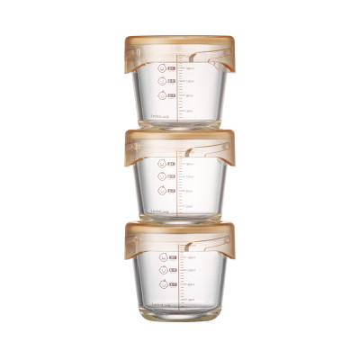 Hộp đựng thức ăn cho bé Lock&Lock có vạch chia LLG508S3 230ml x 3 hộp - LLG542S3 280ml x 3 hộp