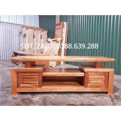 kệ TV gỗ xoan đào, sồi kích thước 1m2 cao 60cm