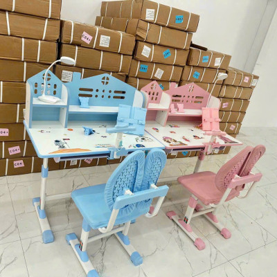 Bộ bàn ghế học sinh tiểu học có giá sách chống gù CT 204 Juno sofa ngang 75cm