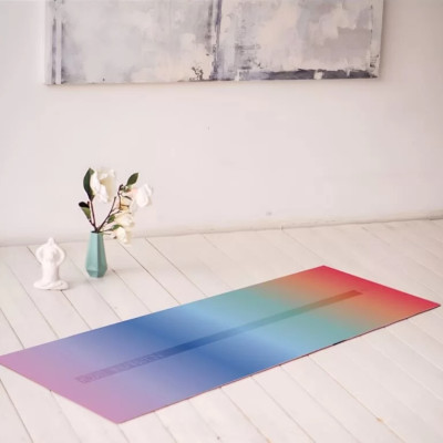 Thảm tập yoga chính hãng Yvonne, Flowsate Rainbow (TẶNG KÈM 3 PHẦN QUÀ) dày 6mm, bề mặt nhám, siêu bám, chống trơn trượt, thấm hút mồ hôi, càng nhiều mồ hôi càng bám, dễ vệ sinh, bề đẹp, sang trọng