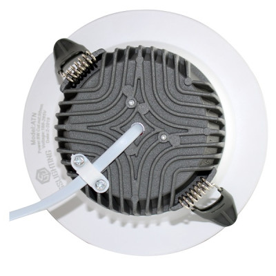 Đèn âm trần mới 8W viền bạc 3 màu a/s - GSATN/B