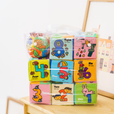 Đồ Chơi Hình Khối Vải Xúc Xắc Vui Nhộn Travel Block 9 Pcs (0-2 tuổi)